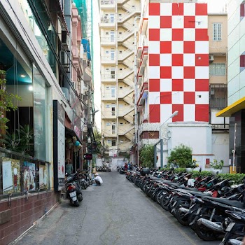 Motorcycles on Narrow Road