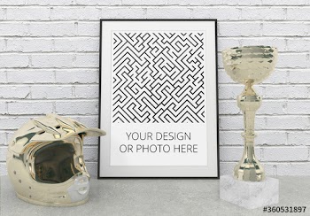 Motorcycling Sport Poster Mockup
