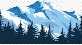 Mount Everest Mountain Euclidean vector Illustration - Forest snow mountain 