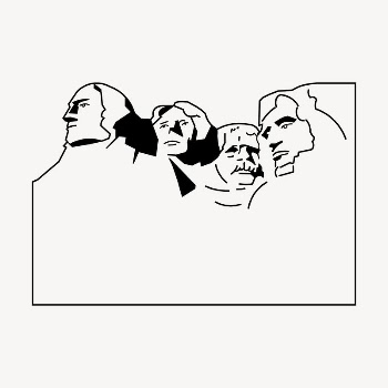 Mount Rushmore frame clipart, vintage | Free Vector - rawpixel