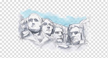 Mount Rushmore National Memorial Sacré-Cœur, Paris Watercolor painting Monument, others transparent background PNG clipart