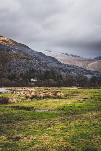Mountain Across Green Grass Field