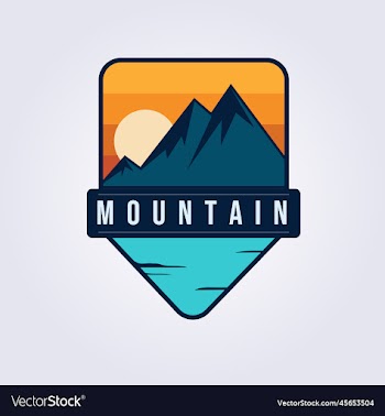 mountain adventure sunset logo