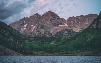 mountain and calm body water