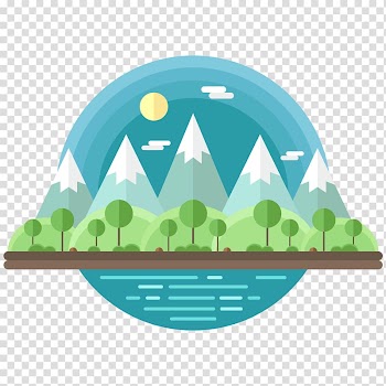 Mountain and trees transparent background PNG clipart