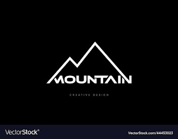 mountain branding letter design concept