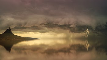 Mountain By Body Of Water
