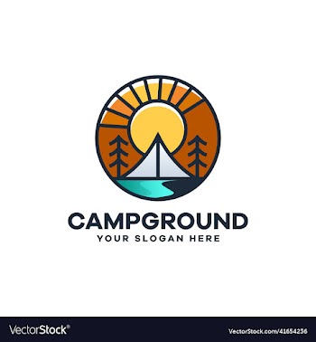 mountain camping logo design