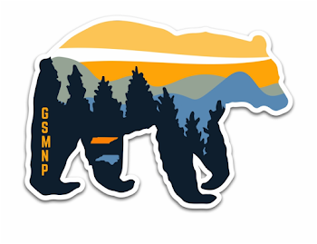 Mountain Clipart Smoky Mountains - Smoky Mountain Bear Sticker ...