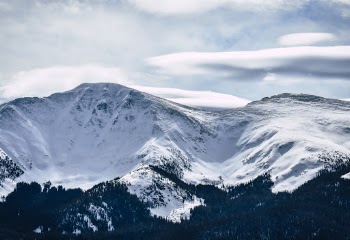 Mountain Covered by Snow
