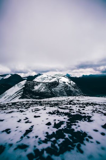 mountain covered by snow