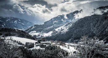 mountain covered by snow