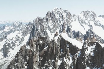 mountain covered by snow