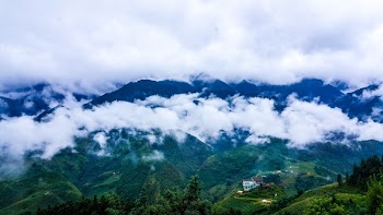 Mountain Covered in Clouds