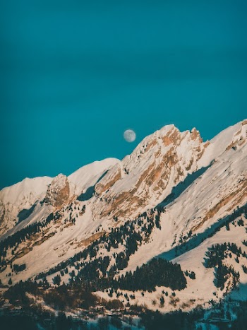 Mountain Covered In Snow