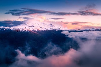 mountain covered of snow