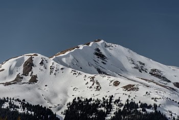 mountain covered snow