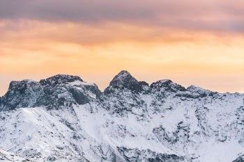 mountain covered with snow