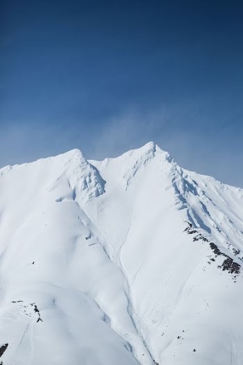 mountain covered with snow photo