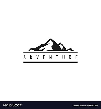 mountain design logo template with black
