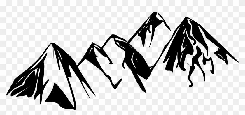 Mountain Desktop Wallpaper Black And White Clip Art - Mountains Clipart Black And White