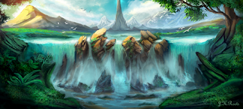 Mountain Falls | J.K. Roots Art