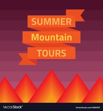 Mountain flat design concept vector image