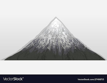 Mountain fuji snow white background vector image