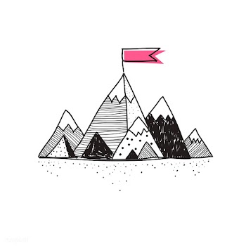 Mountain goal doodle | Free stock vector - 59956