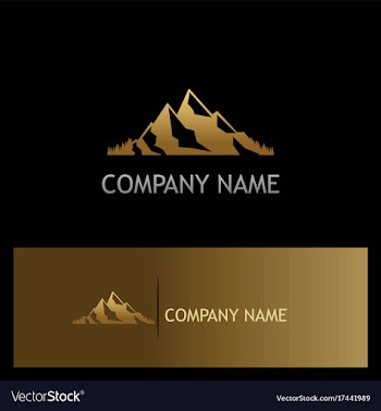  					Mountain gold logo vector image														
