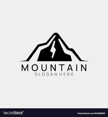 mountain hill monogram logo icon