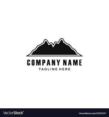 Mountain hill panorama logo design icon vector image