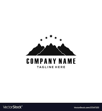 Mountain hill panorama logo design icon vector image