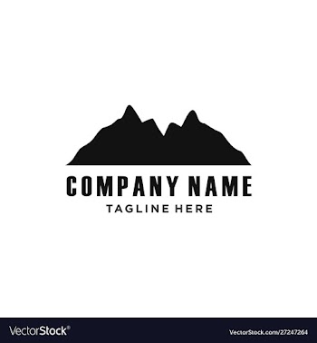 Mountain hill panorama logo design icon vector image
