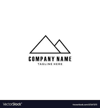 Mountain hill panorama logo design icon vector image