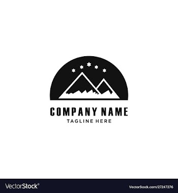 Mountain hill panorama logo design icon vector image