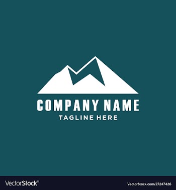Mountain hill panorama logo design icon vector image