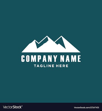 Mountain hill panorama logo design icon vector image