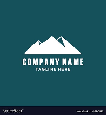 Mountain hill panorama logo design icon vector image