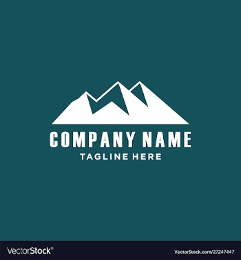 Mountain hill panorama logo design icon vector image
