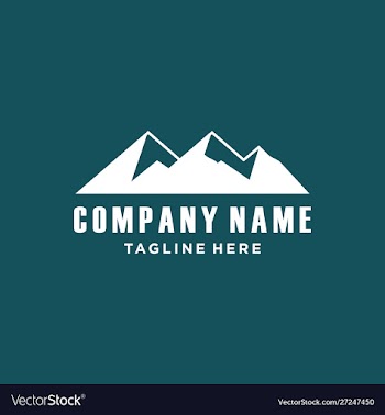 Mountain hill panorama logo design icon vector image