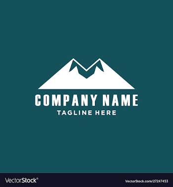 Mountain hill panorama logo design icon vector image