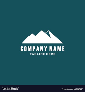 Mountain hill panorama logo design icon vector image
