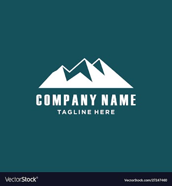 Mountain hill panorama logo design icon vector image