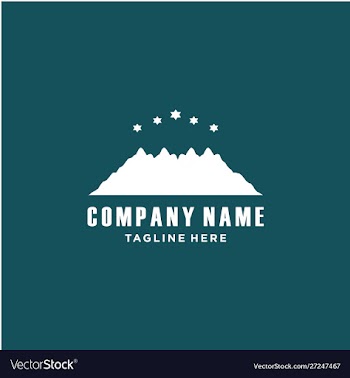 Mountain hill panorama logo design icon vector image