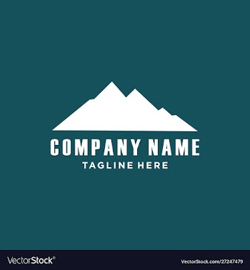 Mountain hill panorama logo design icon vector image