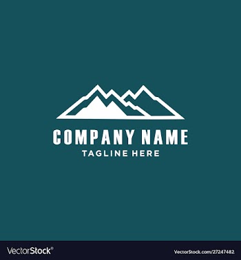 Mountain hill panorama logo design icon vector image