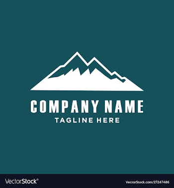 Mountain hill panorama logo design icon vector image