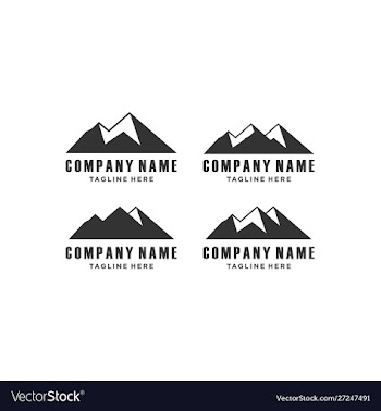 Mountain hill panorama logo design icon vector image