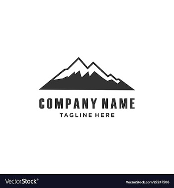 Mountain hill panorama logo design icon vector image